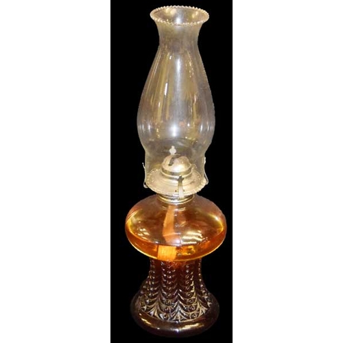 333 - A Clear Glass Oil Lamp