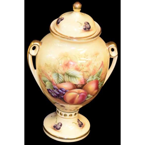 335 - An Aynsley 'Orchard Gold' Two Handled Vase