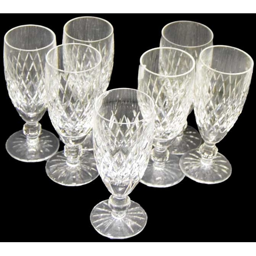 4 - A Good Set of Seven Footed Waterford Crystal Glasses