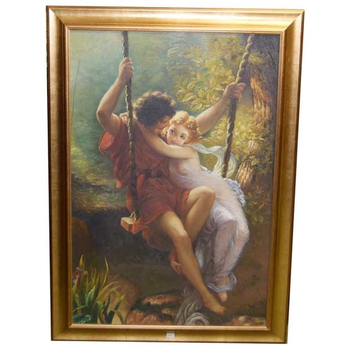 48 - A Very Nice Gilt Framed Picture 'On the Swing'