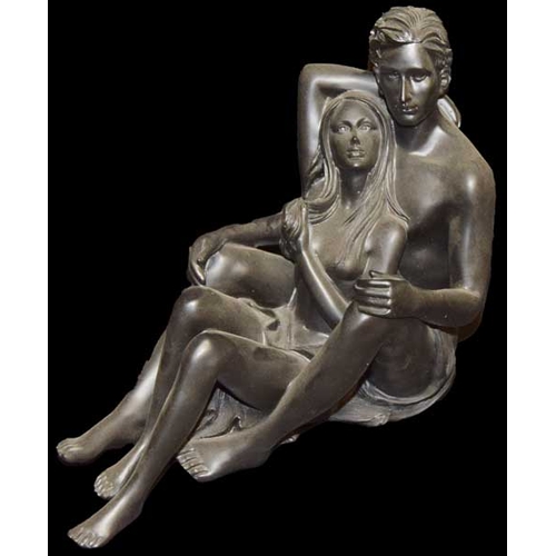 63 - A Bronzed Figurine 'At Ease'