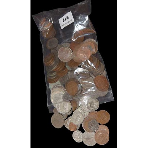 817 - A Bag of Miscellaneous British and Irish Coins