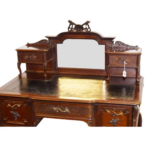 446 - A Very Nice Antique Mahogany 'Bon Heur Du Jour' Desk