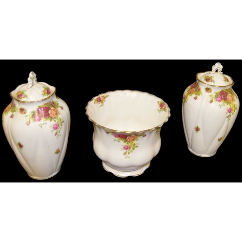 238 - Three Large Pieces of Royal Albert 'Old Country Rose'