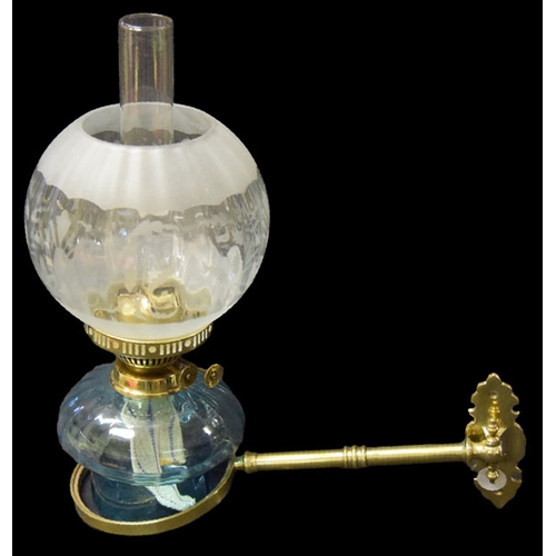 10 - A Brass Wall Bracket and its Oil Lamp