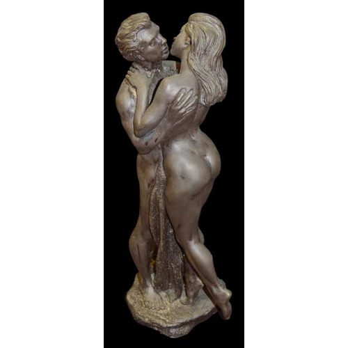 110 - A Bronzed Figurine 'Lovers'