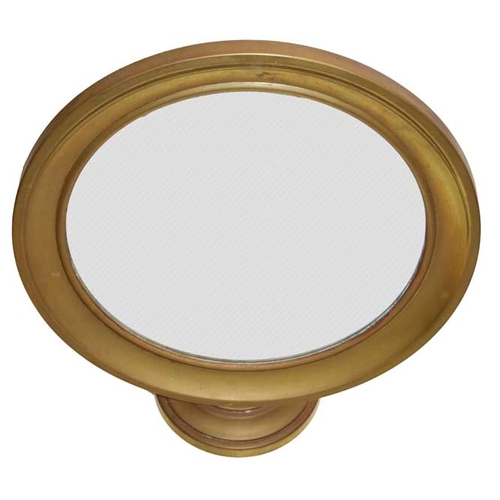 116 - A Circular Brass Table Mirror