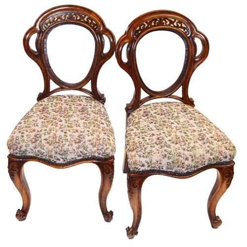 149 - A Good Pair of Mahogany Framed Upholstered Chairs