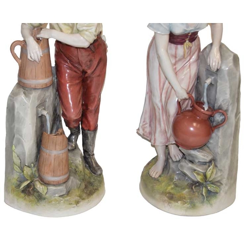 150 - A Really Fine Pair of Tall Royal Dux Figurines (24'' tall)