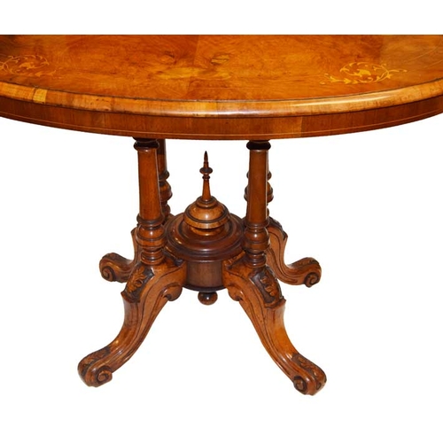 152 - A Nice Victorian Inlaid Oval Occasional Table