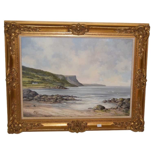 206 - An Oil Painting 'North Antrim Coast' - Desmond Munroe