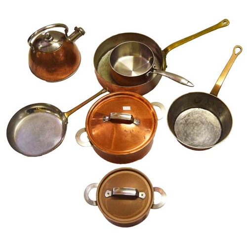 21 - A Good Lot of Old Pans, Kettle etc