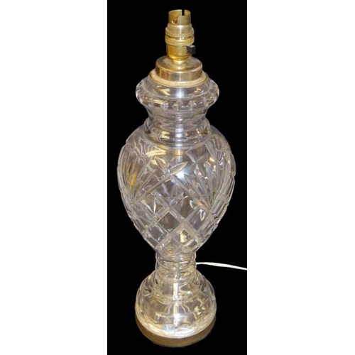 224 - A Galway Crystal Lamp Base