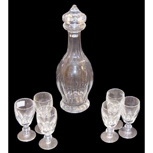 262 - A Waterford Crystal Decanter and Six Waterford Crystal Glasses