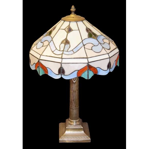 265 - A Very Nice Tiffany Glass Table Lamp and Shade