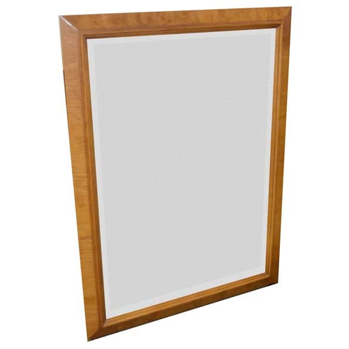 27 - A Walnut Framed Bevelled Glass Wall Mirror