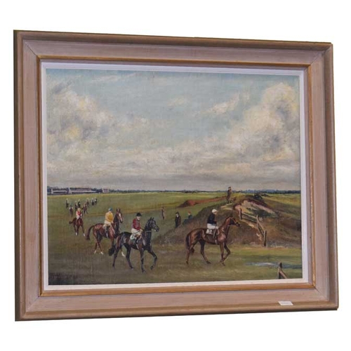 294 - An Oil Painting 'Heading to the Start' - W J Watson