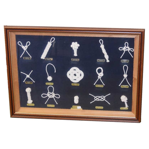 31 - A Large Framed Collage of Fisherman's Knots