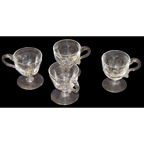 349 - A Set of Four Victorian Glass Custard Cups