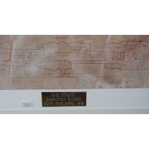 350 - A Limited Edition Framed Proof Copy of 'RMS Titanic Plans