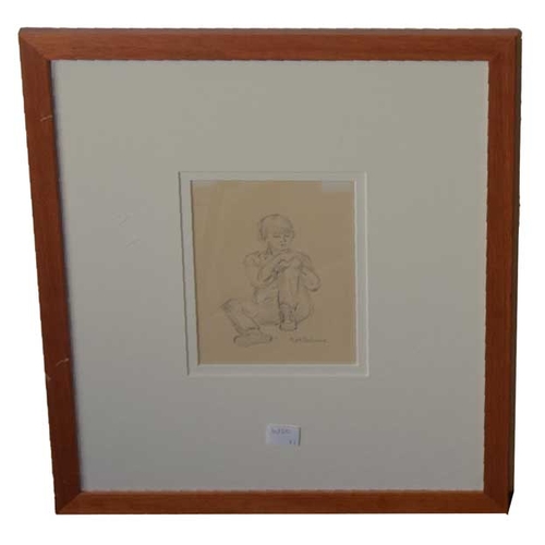 356 - A Pencil Sketch 'Young Lad' - D H Osbourne