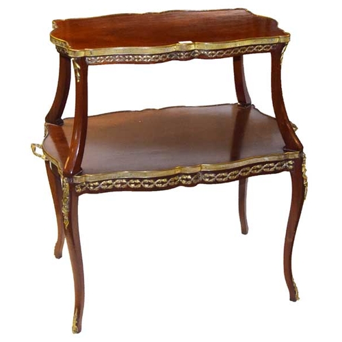 367 - A Two Tier Occasional Table, Gilted Mounts