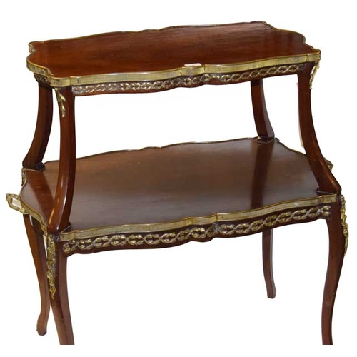 367 - A Two Tier Occasional Table, Gilted Mounts