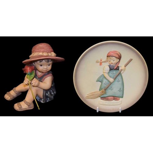 407 - A Geobel Figure and a Geobel Plate