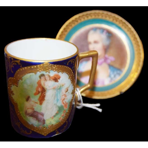 424 - A Limoges Miniature Plate and Mug