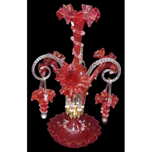 430 - A Very Nice Large Ruby Epergne