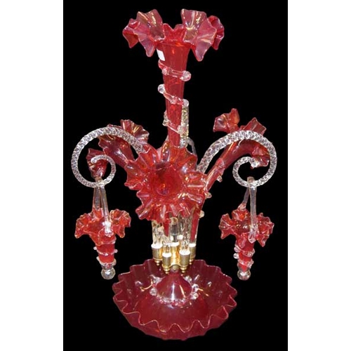 430 - A Very Nice Large Ruby Epergne