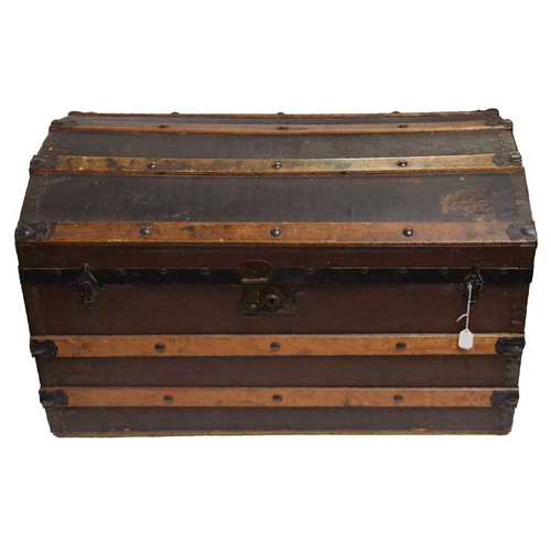 47 - A Nice Old Arched Lidded Trunk