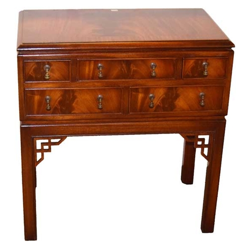 5 - An Inlaid Mahogany Chest of Five Drawers