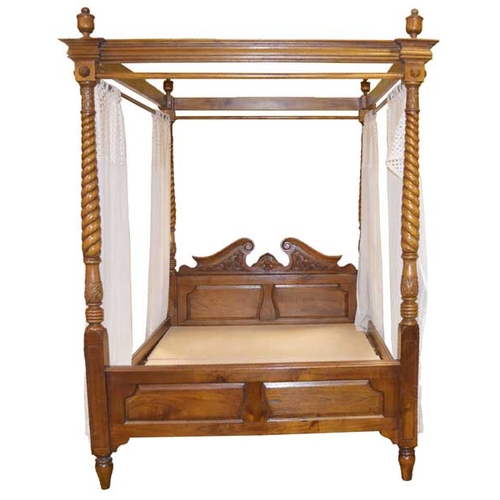 50 - A Good Mahogany Four Poster Bed