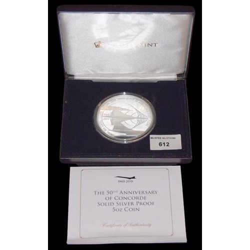 612 - A Very Rare Cased Limited Edition Solid Silver Proof Five Ounce £25.00 Coin -50th Anniversary of Con... 