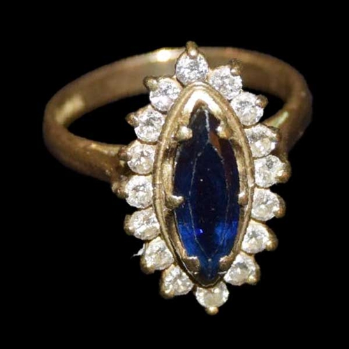 623 - A 9ct Gold Sapphire and Diamond Ring