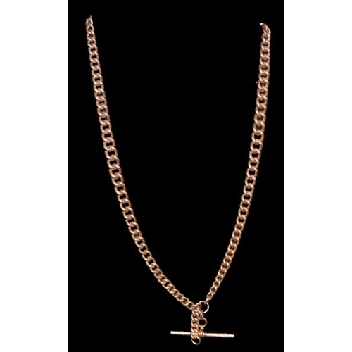 625 - A 9ct Rose Gold Albert Chain