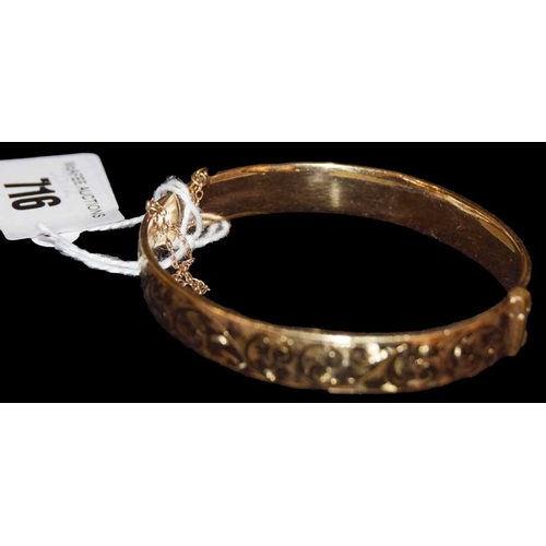 716 - A Gold Plated Bangle