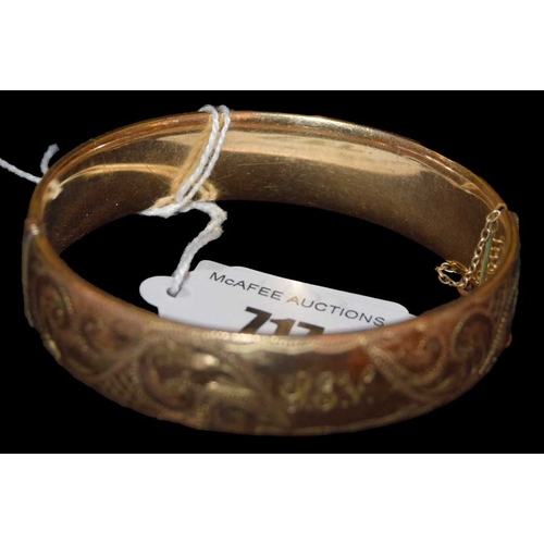 717 - A Gold Plated Bangle