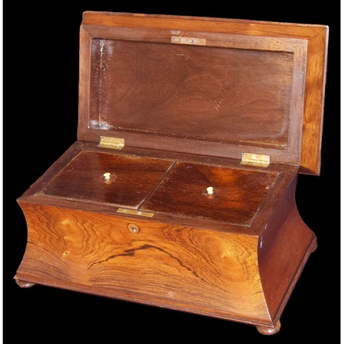 126 - A Very Fine Inlaid Walnut Tea Caddy, Fitted Interior