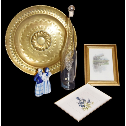 179 - A Circular Brass Tray and a Sundry lot