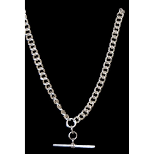 410 - A Superb Heavy Antique Silver Double Albert Watch Chain, Chester 1919