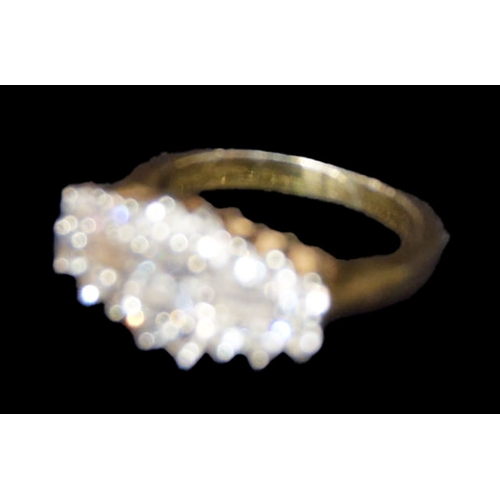 413 - A Silver Gilt Cluster Ring