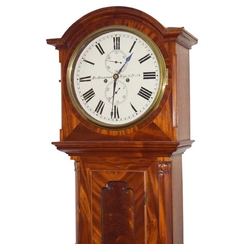 70 - A Nice Mahogany Longcase Clock, Circular Painted Dial, Alex Drumond, High Street, Perth