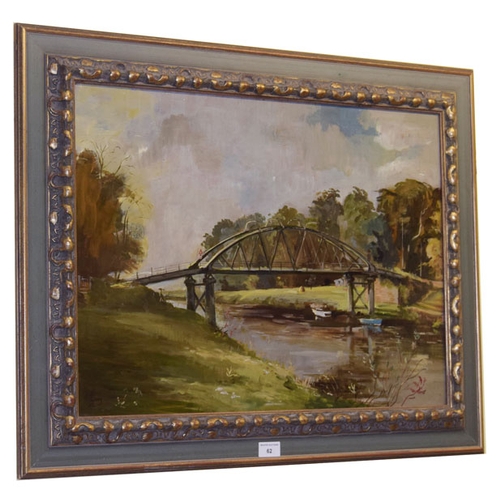 62 - An Oil Painting 'The Bridge' - Signed