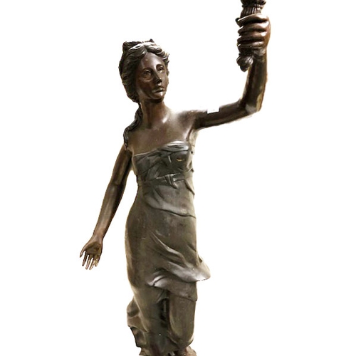 115 - A Tall Bronze Figurine Based Standing Lamp