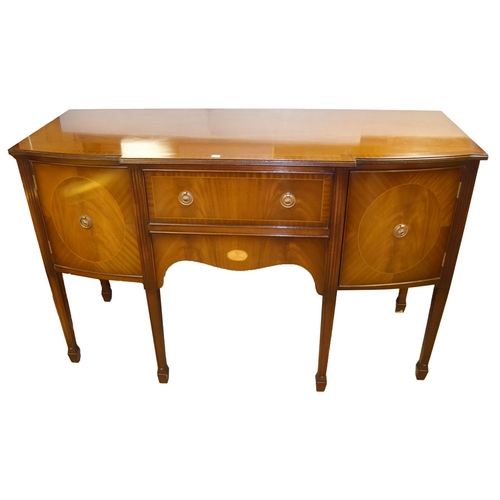 118 - A Very Nice Inlaid Mahogany Breakfront Sideboard