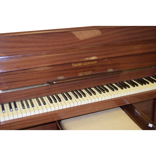 120 - A Very Nice Upright Piano 'Squire and Longson' and its Stool