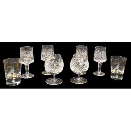 186 - A Good Lot of Crystal Brandy and Other Glasses