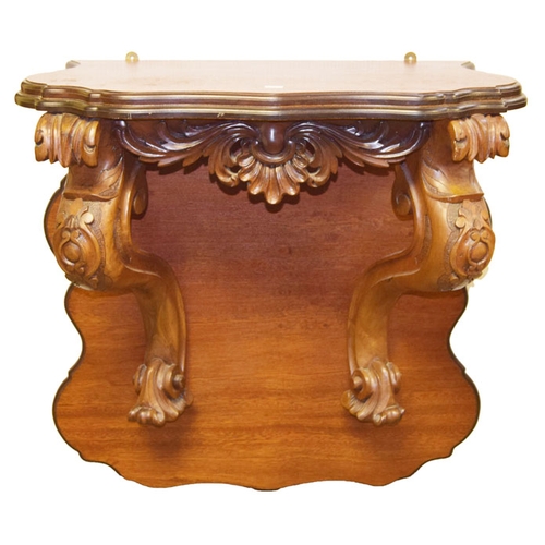 218 - A Heavy Carved Console Table